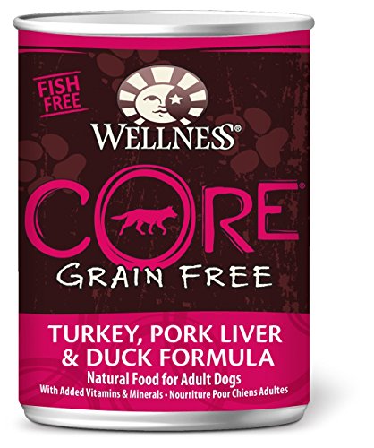 Wellness 7955 CORE Grain-Free Turkey, Pork Liver & Duck Formula Canned Dog Food 12/12.5OZ