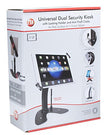 CTA Digital Pad-UATPB Universal Dual Security Kiosk avec porte-verres et câble anti-vol, pour des tablettes de 7 à 13 pouces / iPad Pro 9.7, 10.5, 12.9