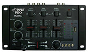 Pyle PMX5U Professional 2-Stereo Channel DJ Mixer with USB SD Card Player, Dual MIC Input DJ mixer