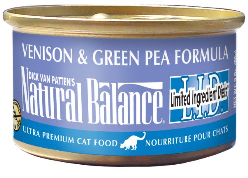 Natural Balance 53254 Venison and Green Pea Cat Food 24/3 Oz