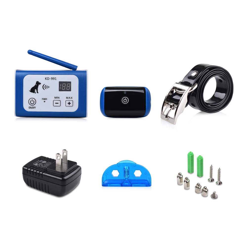 Wireless Electric Dog Fence System Outdoor Wireless Pet Fence Containment System, Adjustable Control Range Up to 550YD & Display Distance, 1 Collar Receivers Rechargeable & Waterproof