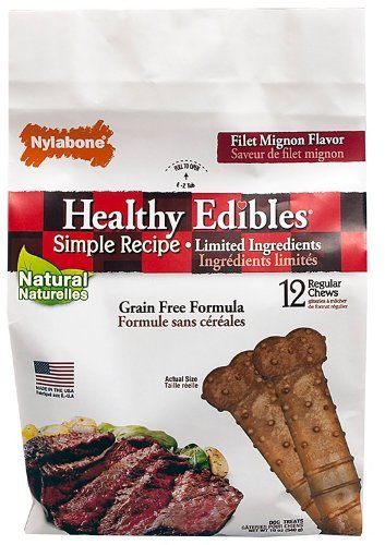 Nylabone NGF102M12P Santé Filet comestible Mignon régulier de chiens Trew 12pk