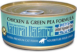 Natural Balance 53262 Chicken and Pea Canned Cat Food 24/3 Oz