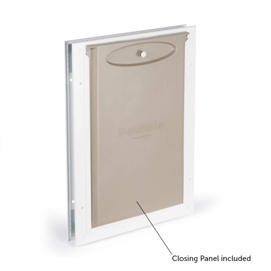 PetSafe Freedom Aluminum Pet Door for Dogs and Cats, White, Tinted Vinyl Flap