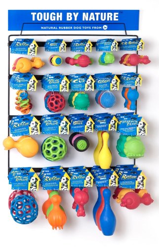 JW Pet Rubber Dog Toy Wall Rack B with Ruffians