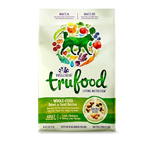 Bien-être trufood agneau, pois chiche et dinde recette du foie cuit au four adulte de chien sec (3 lb)
