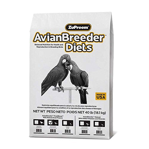 ZuPreem 78600 Avianbreeder Parrots & Conures Fruitblend Flavor 40lb