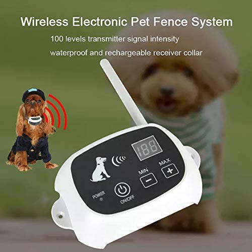FOCUSER Electric Wireless Fence for Dogs Pet Containment System for Dog and Pets with Waterproof and Rechargeable Training Collar Receiver Boundary (with 20 Training Flags)