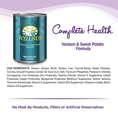 Wellness Complete Health Natural Wet Canned Dog Food Venison & Sweet Potato
