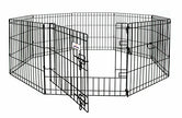 Petmate Exercise Pen With Door 8Panel In Black For Dogs (30)
