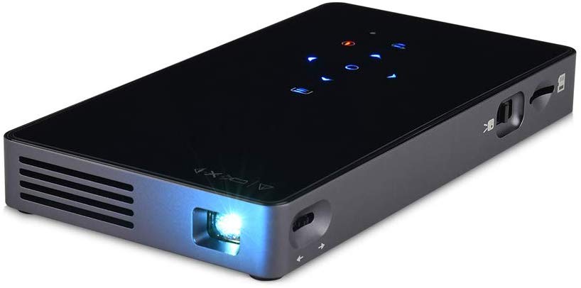 Mini Smart Projector Android 7.0 1G RAM + 8G ROM Mini Portable Projector, Support WiFi USB HDMI Bluetooth TF, for Home Theater Business Meeting Traveling