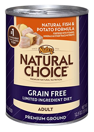 Nutro Natural Choice 49091 Grain Free Natural Fish & Potato Adult Dog Food 12/12.5OZ