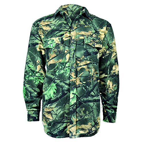 Naturmania A551J Polar Camo Hunting Shirt (Green Camo, Large)
