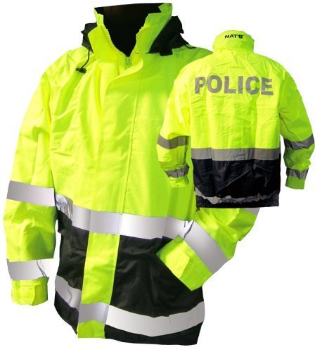 Veste de police N845J avec rayures réfléchissantes Lime / Marine - XS-5XL (Yellow Hivis, M)