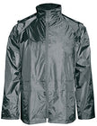 N150JPH 2 Pieces Polyester/PVC Rain Suit For Men's With Pouch Navy Green black - XS-3XL (Black, S)