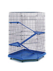 Prevue Pet Products 479 Ferret Corner Cage, Blue/Black