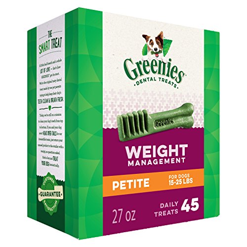 Greenies Weight Management Petite Dental Dog Treats, 27 Oz. Pack (45 Treats)