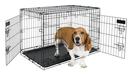 Petmate Training Retreat 2-Door Wire Kennel In Black For Dogs (30 Inch)