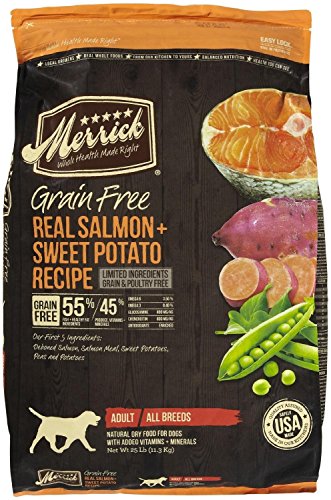 Merrick Grain Free Real Salmon & Sweet Potato Recipe 25LB