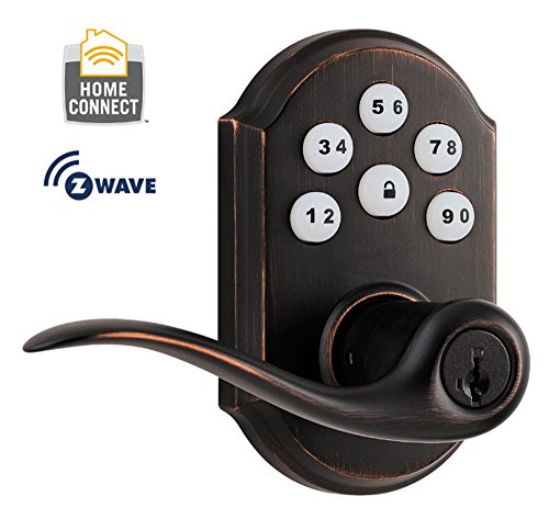 Kwikset 912TNL-ZW-11P Smartcode Z-Wave Electronic Touch Papad avec levier, compatible avec Alexa via Samsung SmartThings et / ou Wink (bronze vénitien)