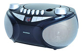 Sylvania SRCD286 Portable Cassette, CD, AM/FM Radio Boombox with Cassette Player, Silver
