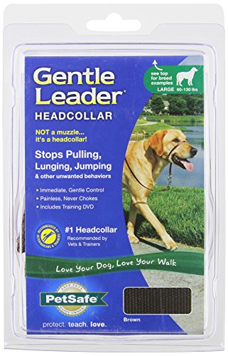 Radio Systems PRP-GLQHCLBR Gentle Leader Quick Release Headcollar, Large, Brown