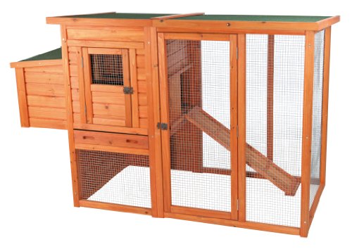 Trixie 55961 Products pour animaux de compagnie Poulet Coop avec course en plein air, marron