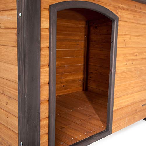 Precision Pet Petmate Extreme Weather-Resistant Log Cabin Dog House Adjustable Feet, 4