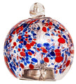 Allsop Garden Hanging Rechargeable LED Garden Outdoor Solar Glass Drop Lantern (Blue/Red)