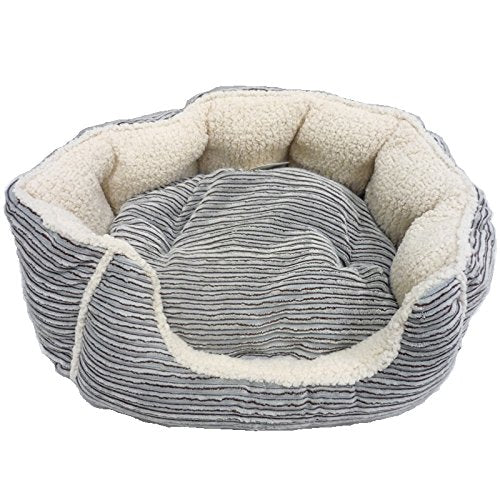 Détendez-vous détente le câlin de chien en velours côtelé ultra-doux (gris, grand)