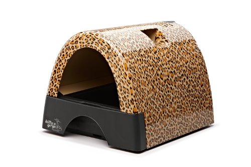 Kitty A Go Go Litter Box -Leopard Print-Small-10108