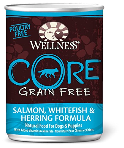 Wellness 7945 Core Grain-Free Salmon, Whitefish & Herring Formula Canned Dog Food 12/12.5 Oz