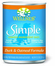 Bien-être 89460 Aliments pour chiens de canard et d'avoine Simple 12/12,5 oz