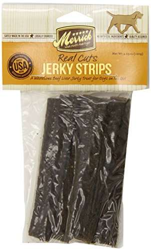 Merrick Jerky Strips Beef Liver Dog Treats 12CT
