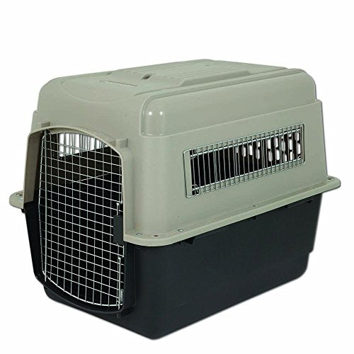 Petmate 21552 Ultra Vari Kennel Bleached Linen (Black, 30-50lb)