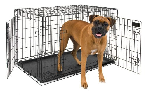 Petmate Training Retreat 2-Door Wire Kennel In Black For Dogs (38 Inch)