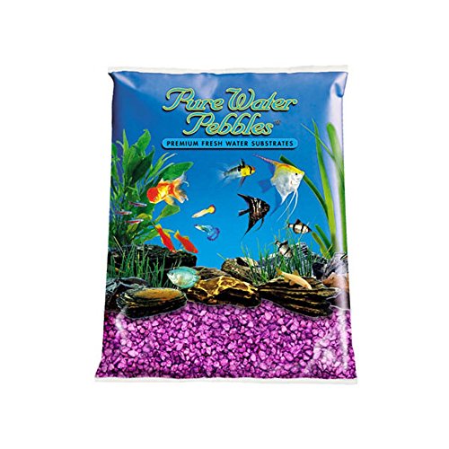 Importations mondiales AA3707 Pure Eau de cailloux Prébuchement enduit de gravier 10pc (Purple Passion, 5 lb)