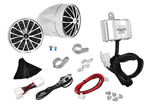 Pyle PLMCA30 400 Watts Motorcycle/ATV/Snowmobile Weatherproof Speaker and Amplifier System with Dual handle-bar Mount
