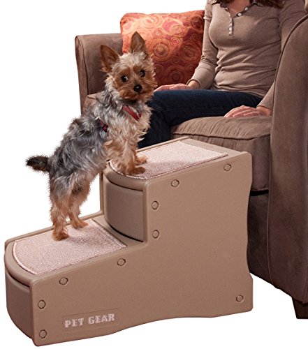Pet Gear Easy Step II Pet Stairs, 2 Step for Cats/Dogs up to 150 Pounds, Portable, Removable Washable Carpet Tread