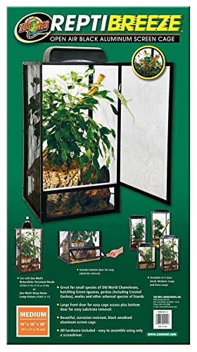 Zoo Med ReptiBreeze Open Air Screen Cage, Medium/16 x 16 x 30