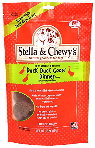 Stella & Chewy's 45812 Freeze-Dried Duck, Duck, Goose Dinner Dog Food 15OZ