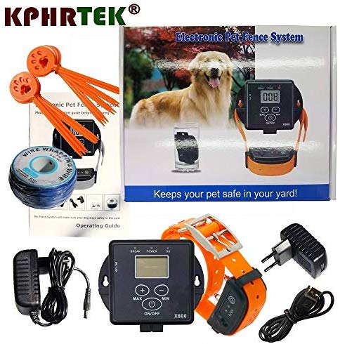 Dog Training Collar - IN-Ground Electronic Fence System X800 Full Waterproof Rechargeable Collar for Dog Driving Swimming Training Collar 27g9
