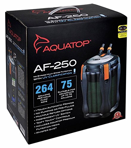 TRU Aqua Aquatop CEN-AF-250 Filtre de cartouche auto-prime avec clarification UV (264 GPH)