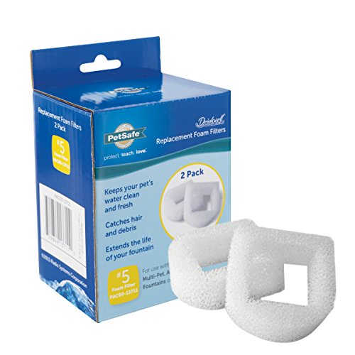 PetSafe Drinkwell Replacement Foam Filter for Dog and Cat Water Fountains, 2 Pack