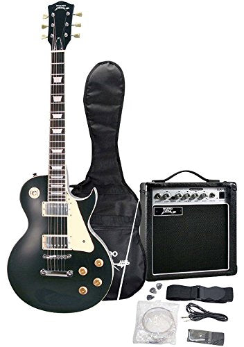 Pyle PGEKT45BK Professional 42'' Les Paul-Style Electric Guitar Package - Black
