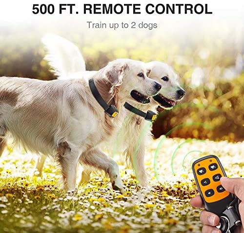 Spray Dog Training Collar - Spray Remote Bark Collar Trainer (Citronella Spray is Included) 2 Modes 500 Ft Range No Electric Shock Rechargeable Adjustable Waterproof for Small Medium Dogs