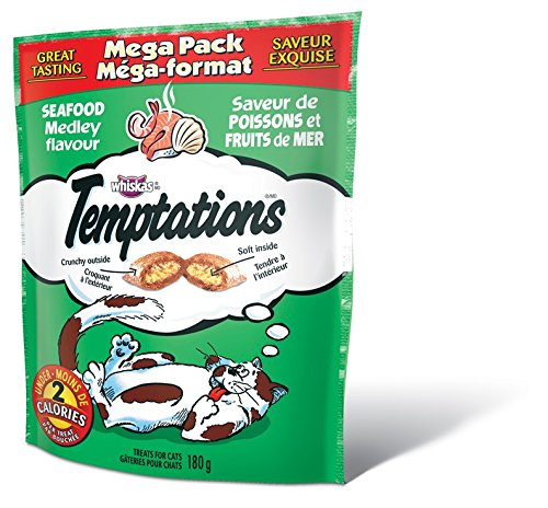 Whiskas 28128 Temptations Seafood Medley Cat Treats 10/180 Gm