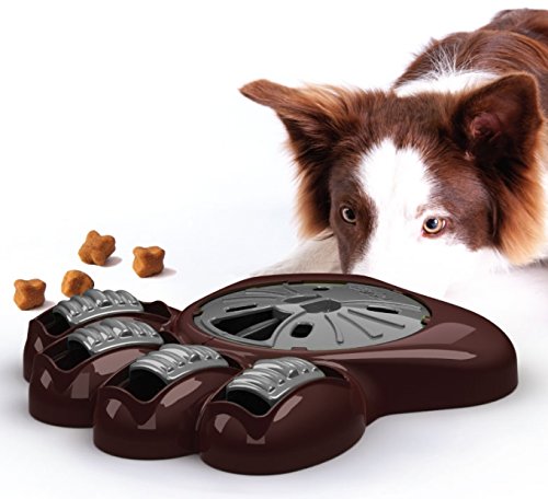 Aikiou Interactive Dog Bowl, Blue