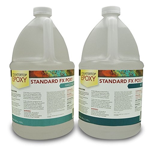 Epoxy de comptoir - FX POXY - Résine résistant aux UV - 2 gallons (ultra claire, 40 pieds carrés)