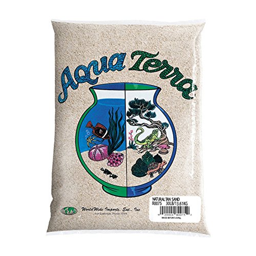 Importations mondiales AA3787 Aqua Terra Aquarium Sand 5 lb x 6pc (Tan naturel)